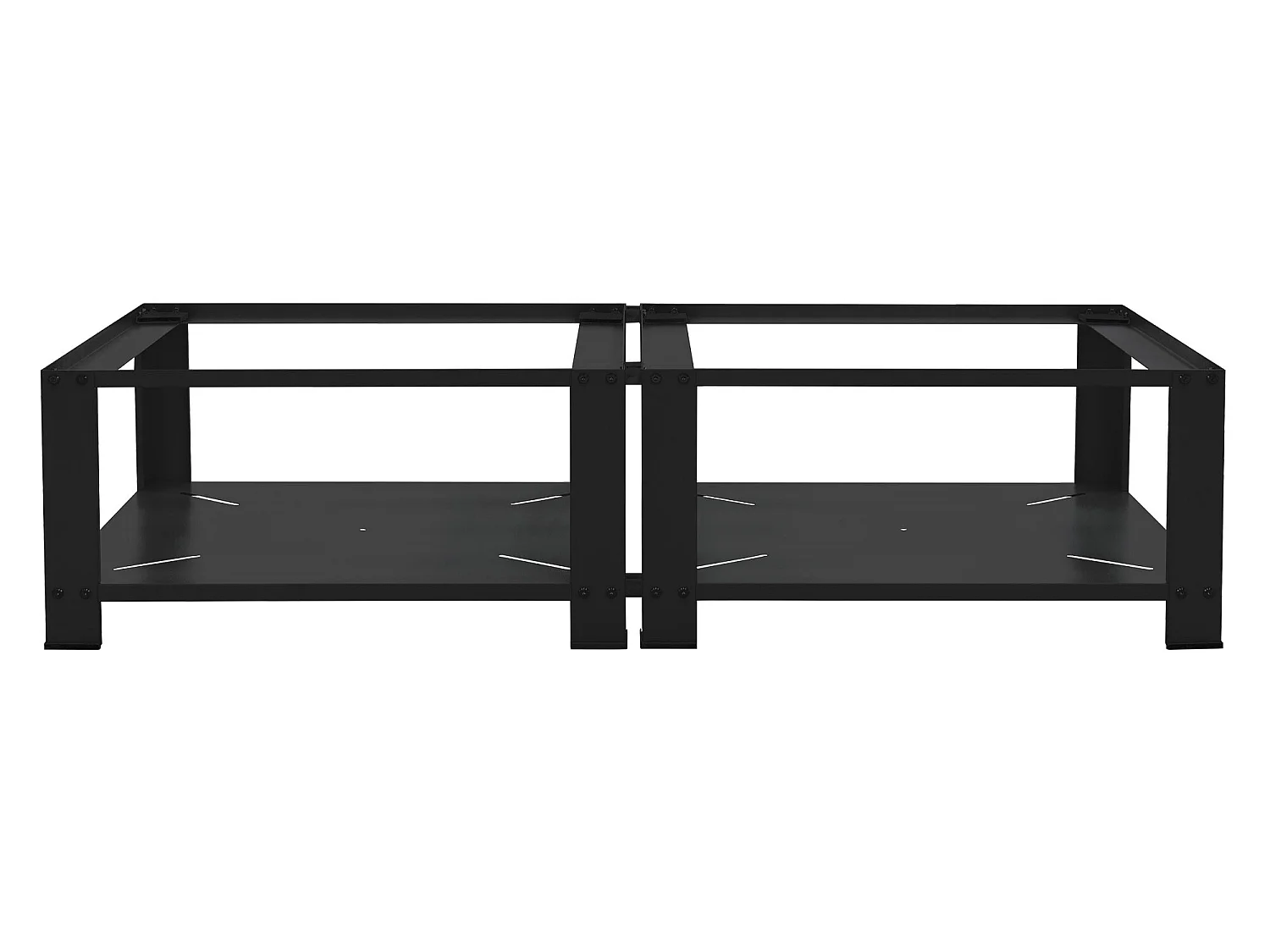 Zócalo lavadora doble con balda base secadora negra ML-DESIGN