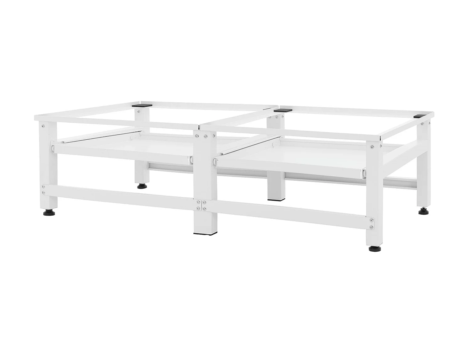 Socle machine à laver double avec étagère base sèche-linge blanc ML-DESIGN