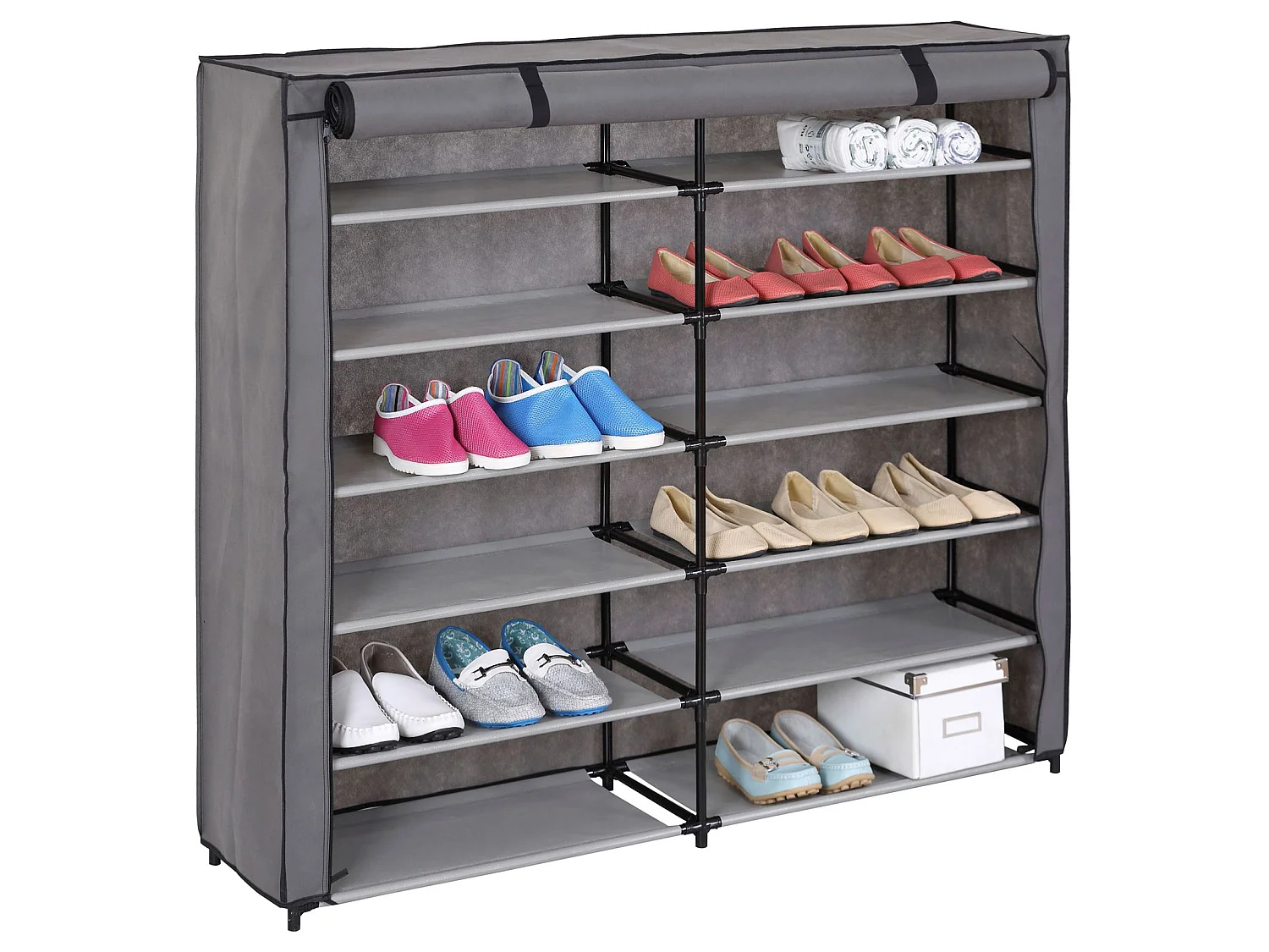 Meuble à chaussures en tissu VIOLA 12 tablettes