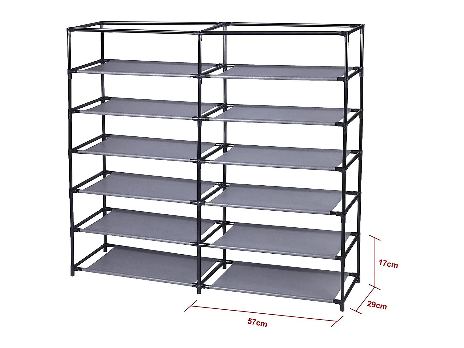 Meuble à chaussures en tissu VIOLA 12 tablettes