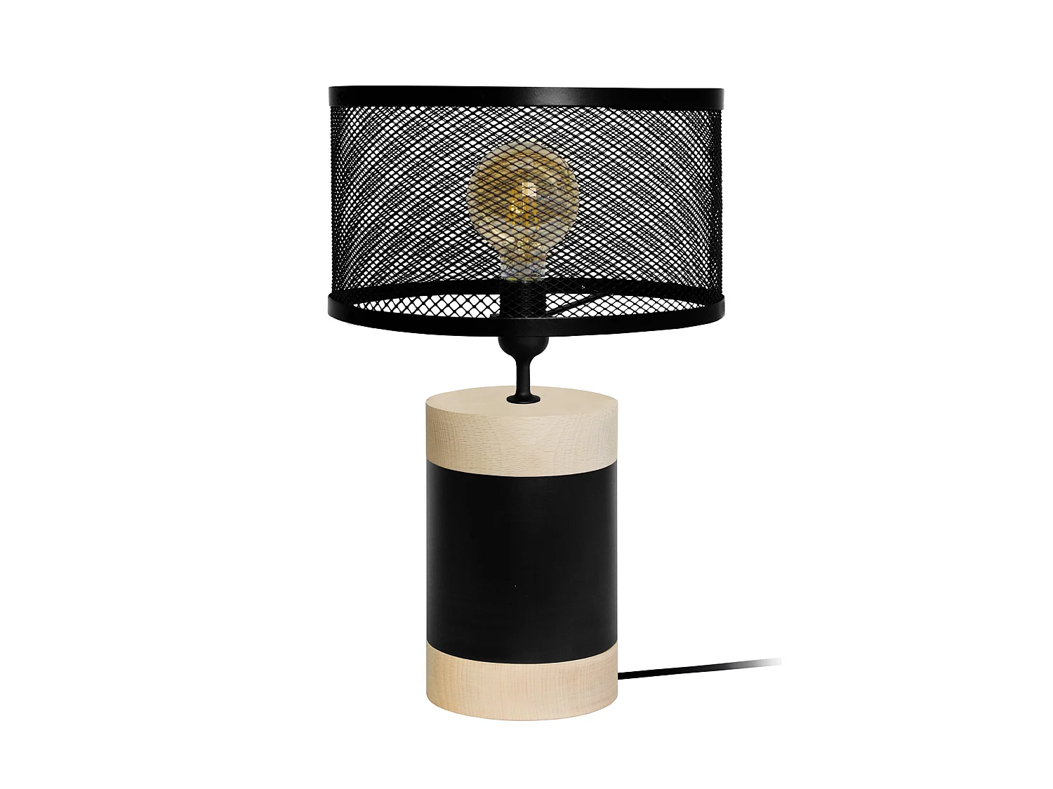 Abajur TOSEL MYKINES tecido certo cru D16 x  H28  cm