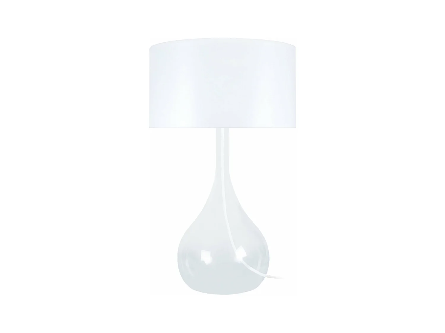 Lampe de salon vase verre  transparent  66 cm.