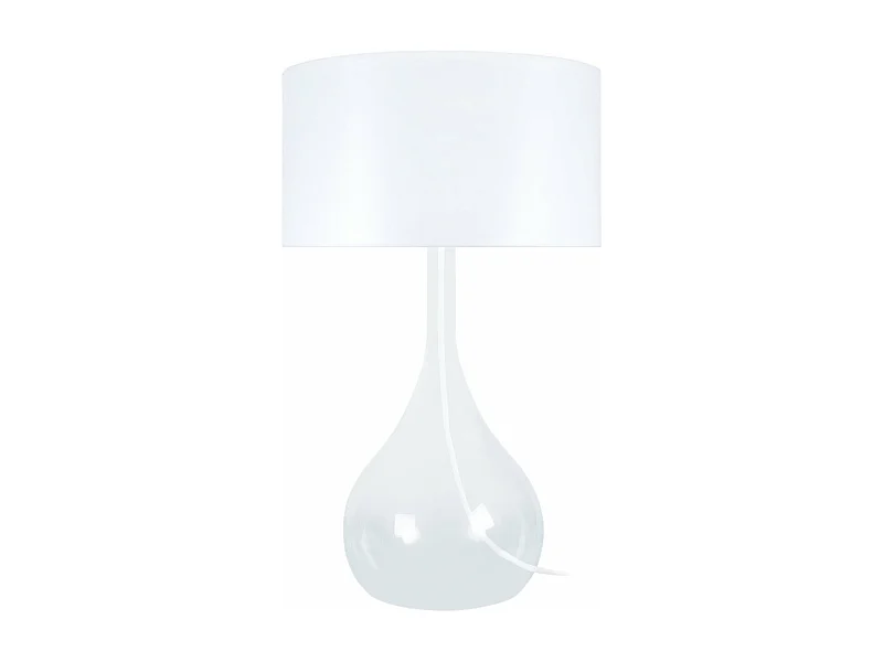 Lampe de salon vase verre  transparent  66 cm.
