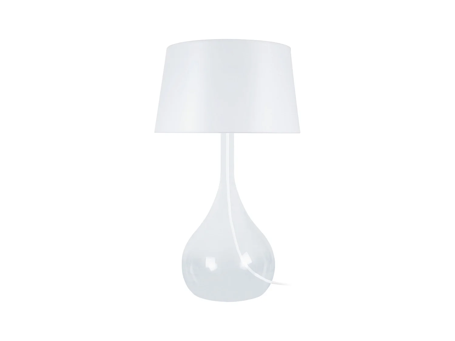 Abajur TOSEL OLYMPIA metal geométrico branco D25 x  H28,5  cm
