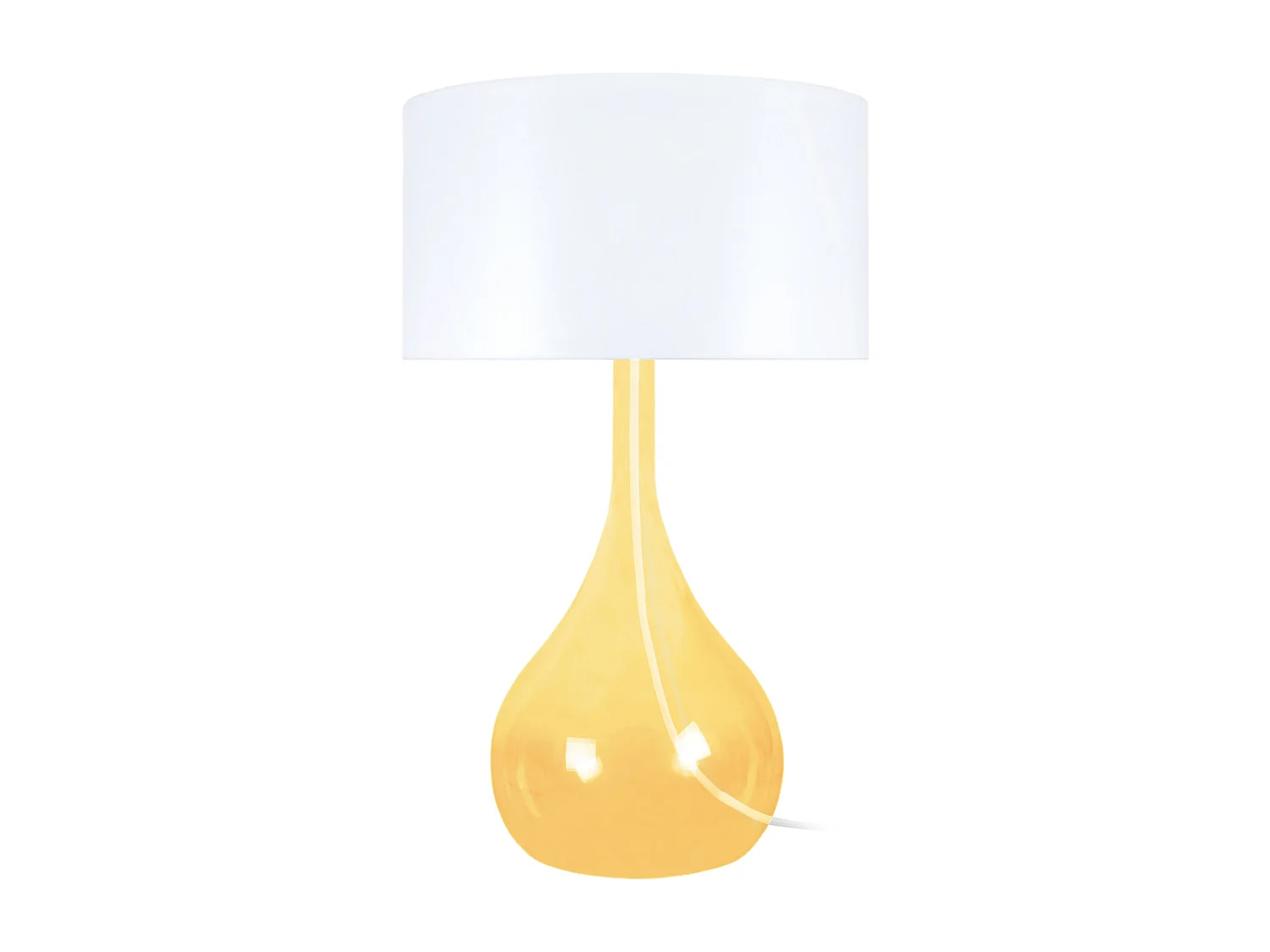 Abajur TOSEL SKREPPA tecido coluna branco D18 x  H32  cm