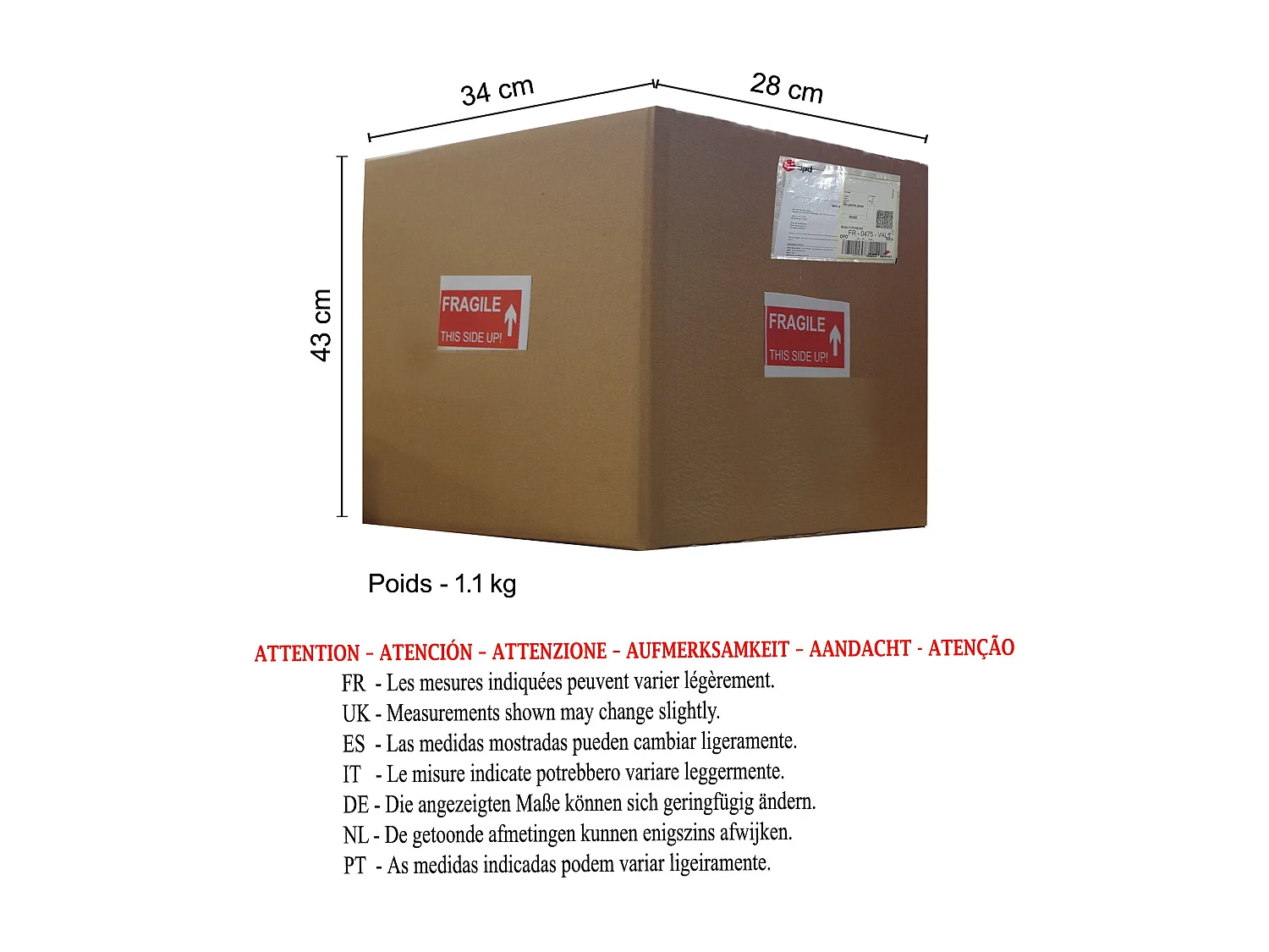 Abajur TOSEL MYKINES tecido certo preto D16 x  H28  cm