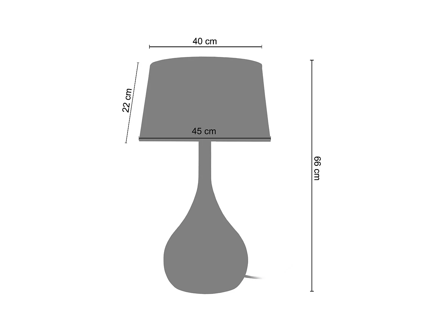 Lámpara de Salón TOSEL ,vidrio,Transparente ,A66x D45xP45cm