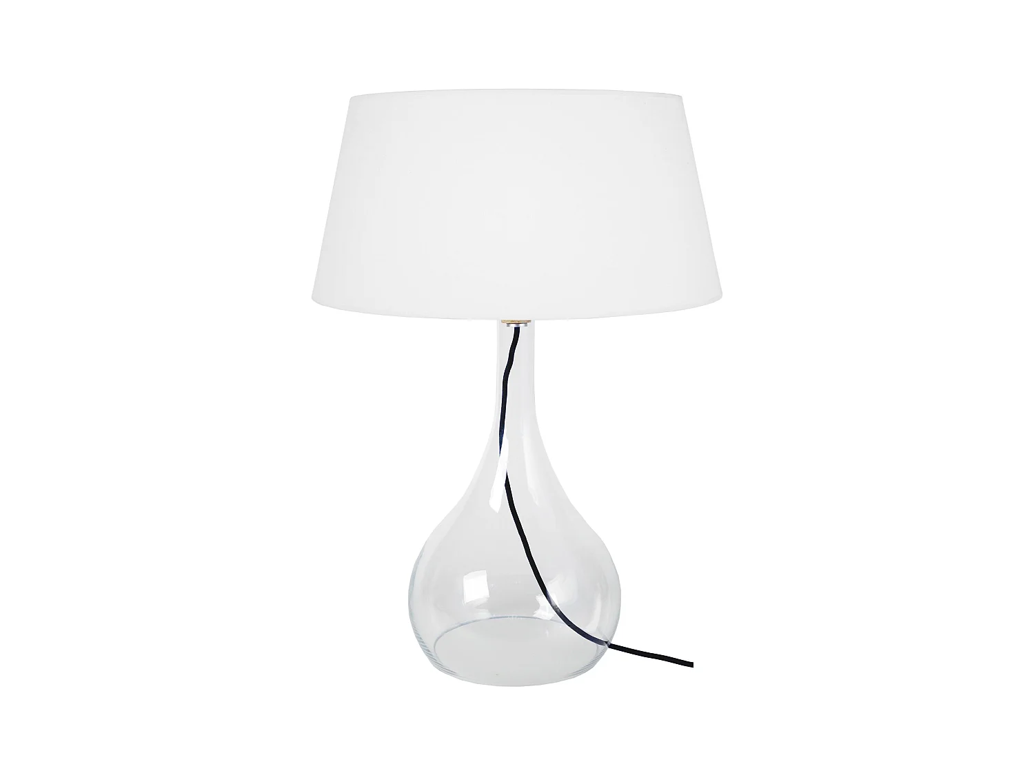 Lampe de Salon TOSEL ,verre,Transparent ,H66xD45xP45 cm