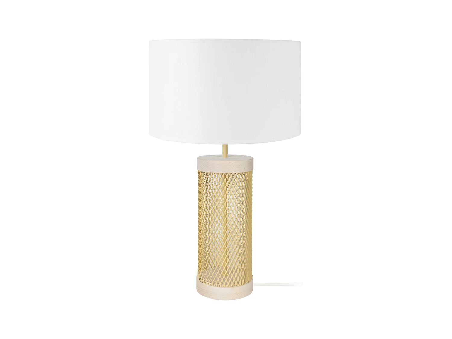 Lampe a Poser TOSEL ,métal,naturel, H 50xD30xP30cm
