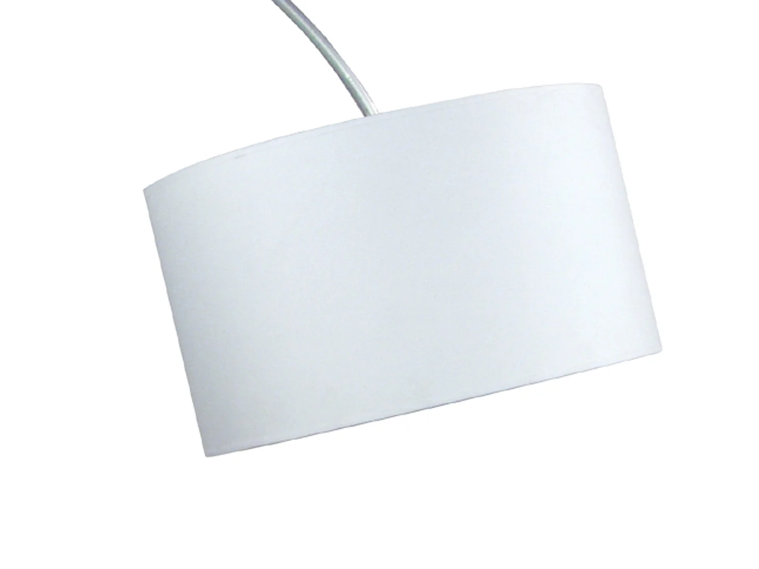 Lampada da terra metallo  aluminio coluna ALFENA arco bianco D'130cm