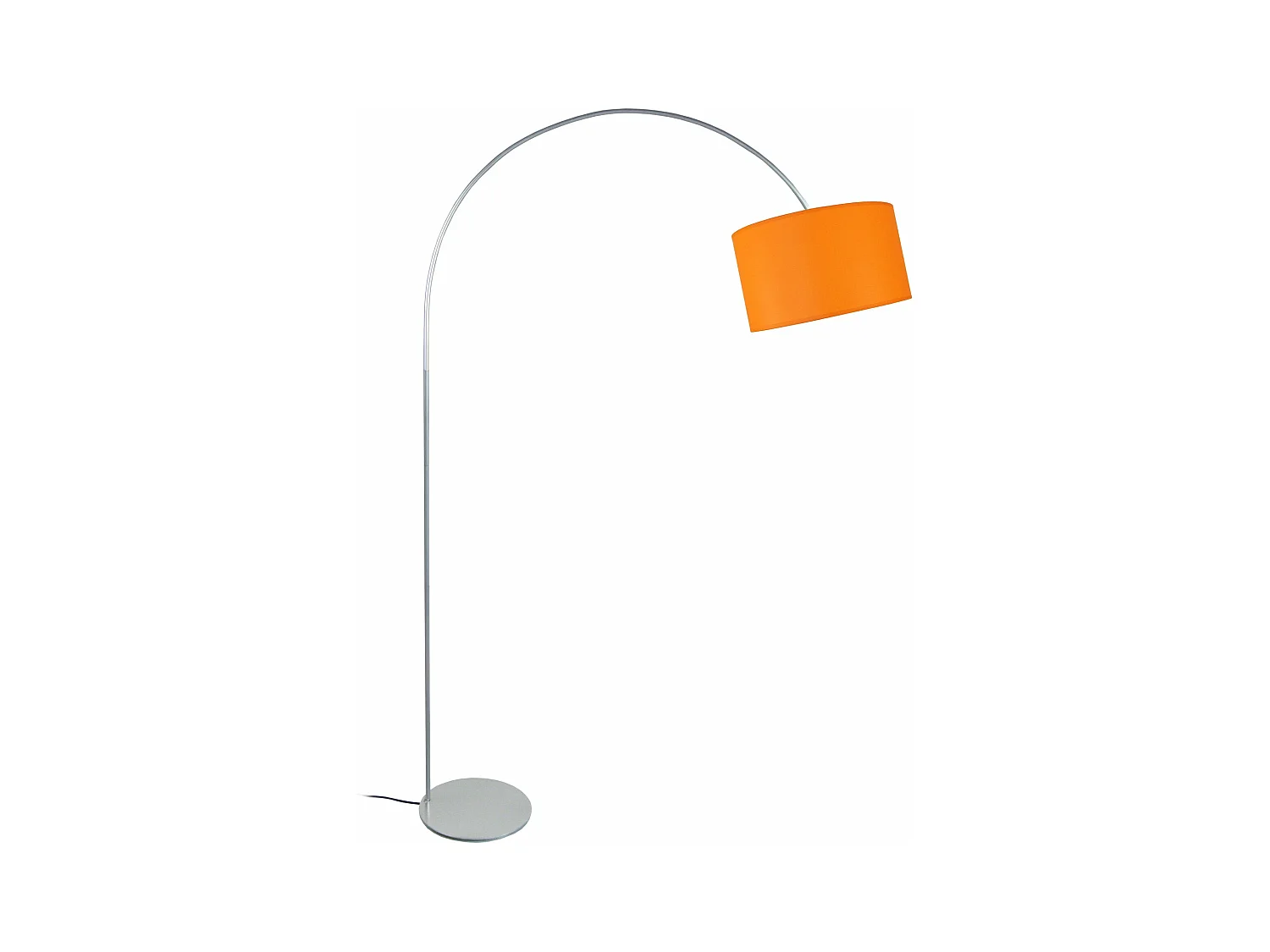 Lampadaire arc métal aluminium orange 190 cm.