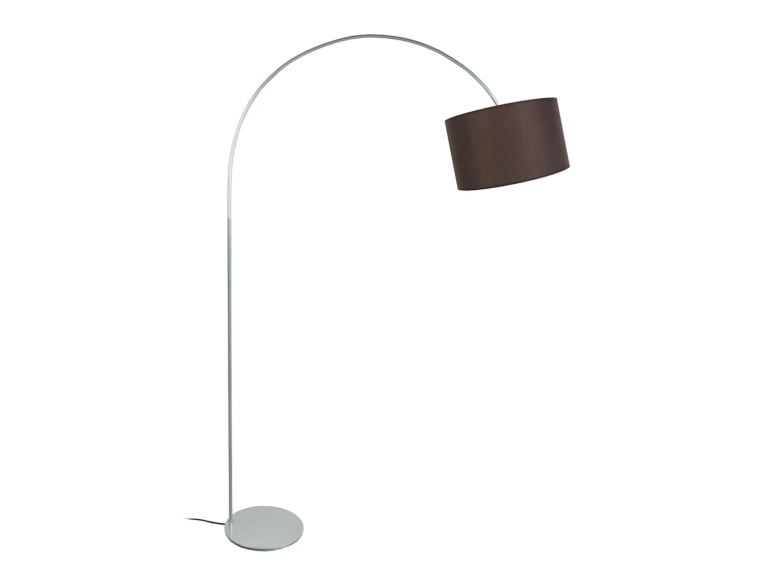 Candeeiro de Pé TOSEL DEMI LUNE metal certo cinza D30 x  H181  cm
