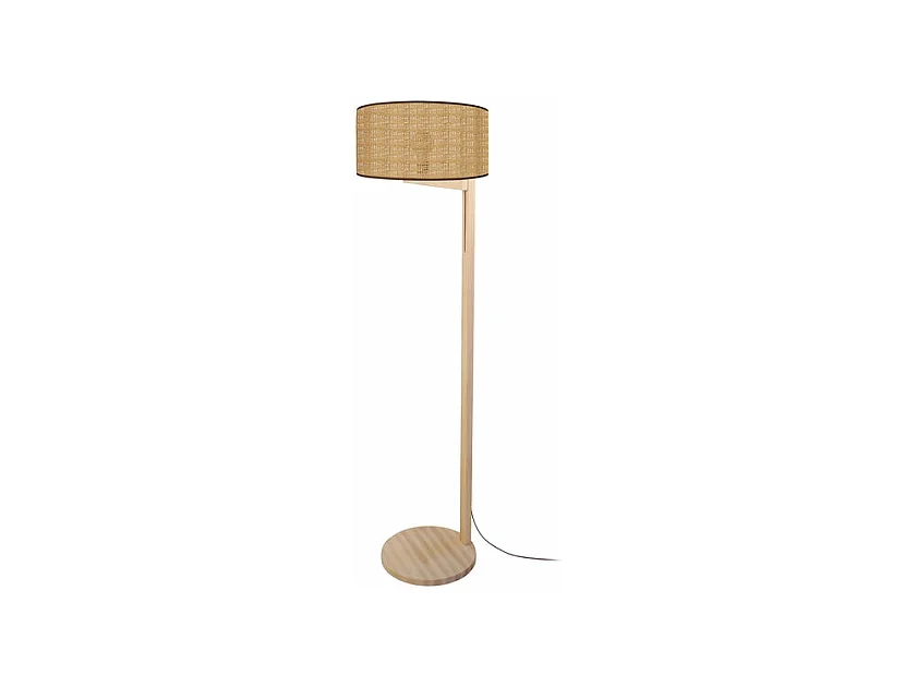 Lampadaire réglable bois  naturel 163 cm.