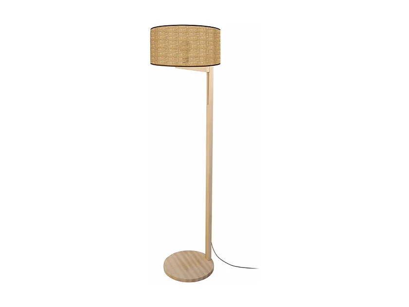 Lampadaire réglable bois  naturel 163 cm.