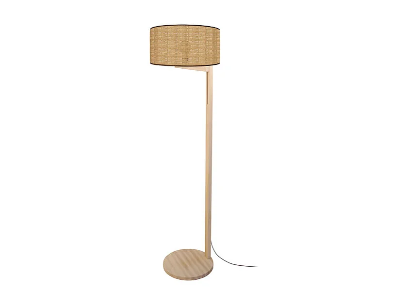 Lampadaire réglable bois  naturel 163 cm.