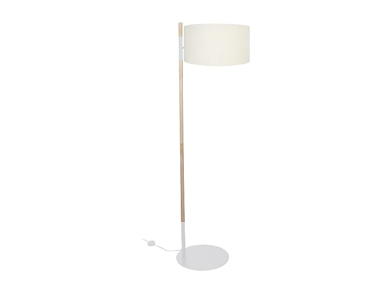 Lámpara de Pie TOSEL ,metal,Blanco  ,A145xD30xP30cm