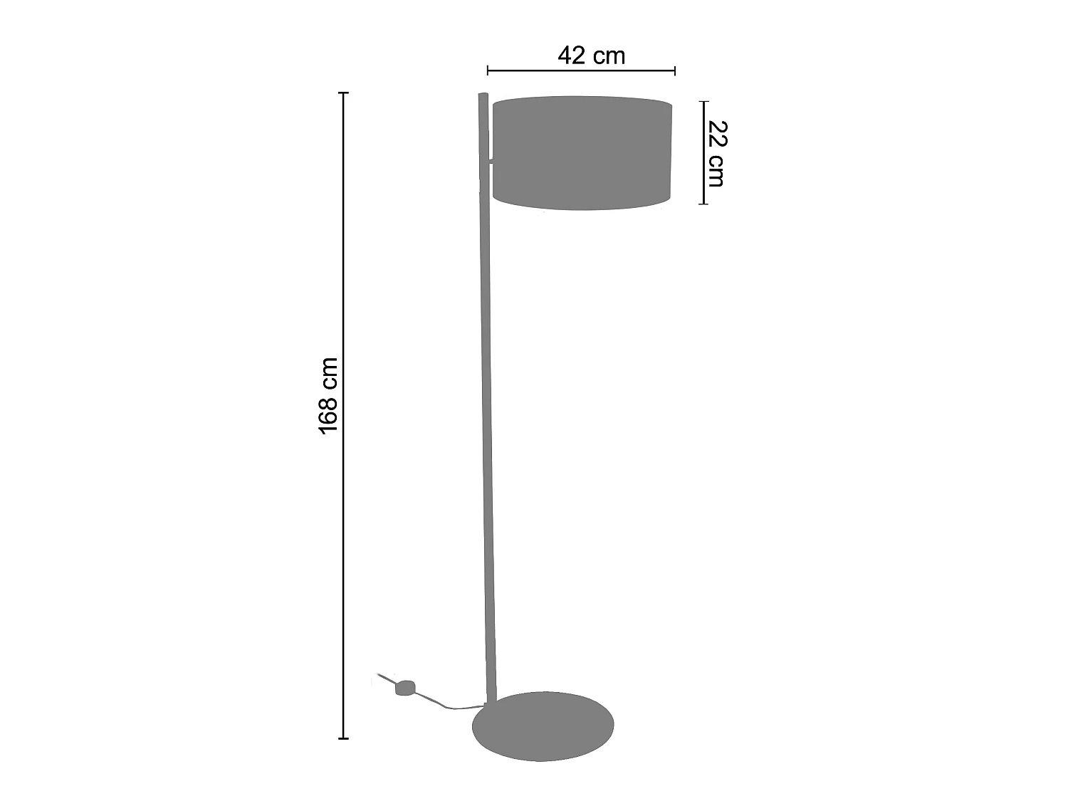 Lampada da terra legno coluna TALLER bianco D'42cm
