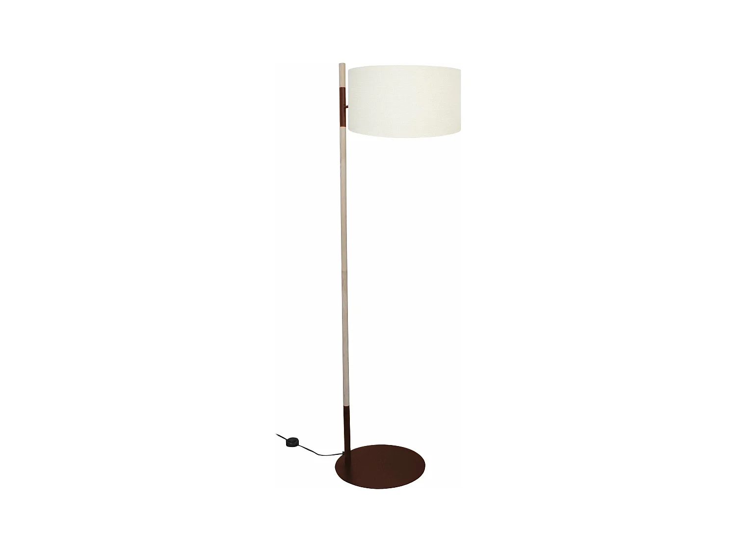 Lampadaire droit métal  marron,naturel 168 cm.