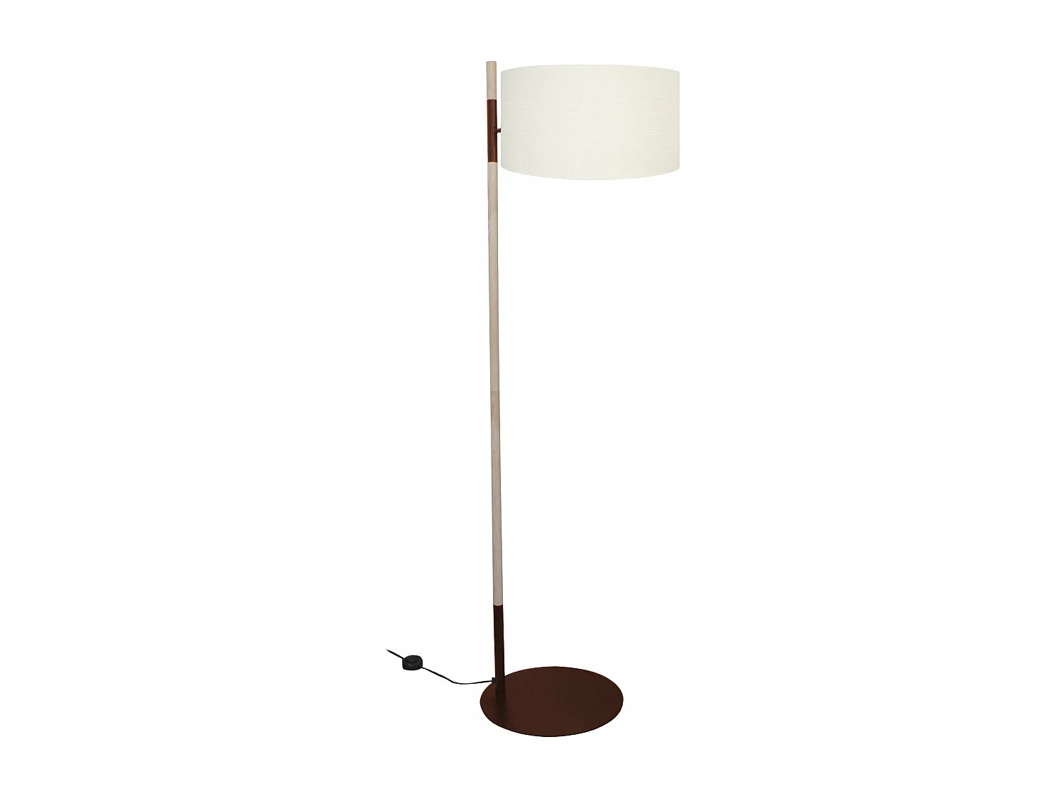 Lampadaire droit métal  marron,naturel 168 cm.