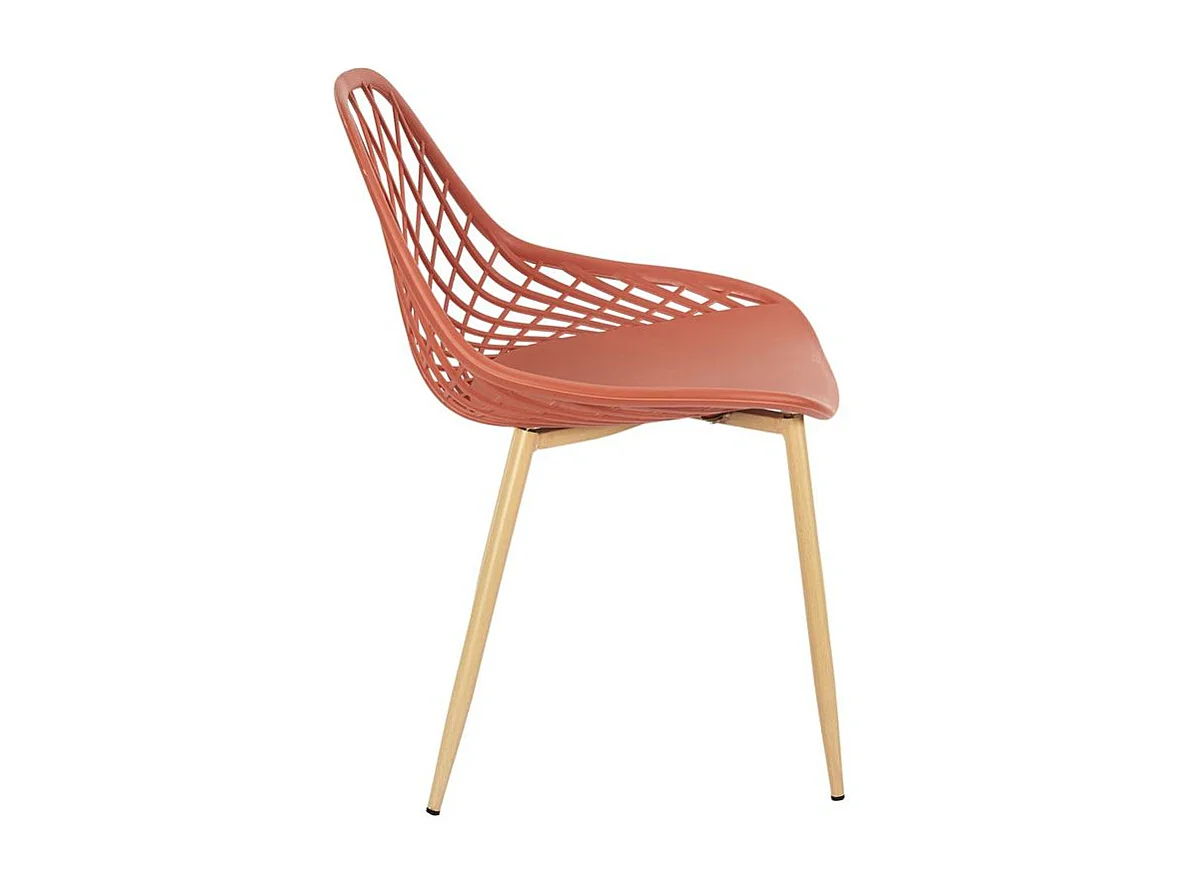 Chaise Exterieur Malaga Terracotta - Lot De 4 Orange