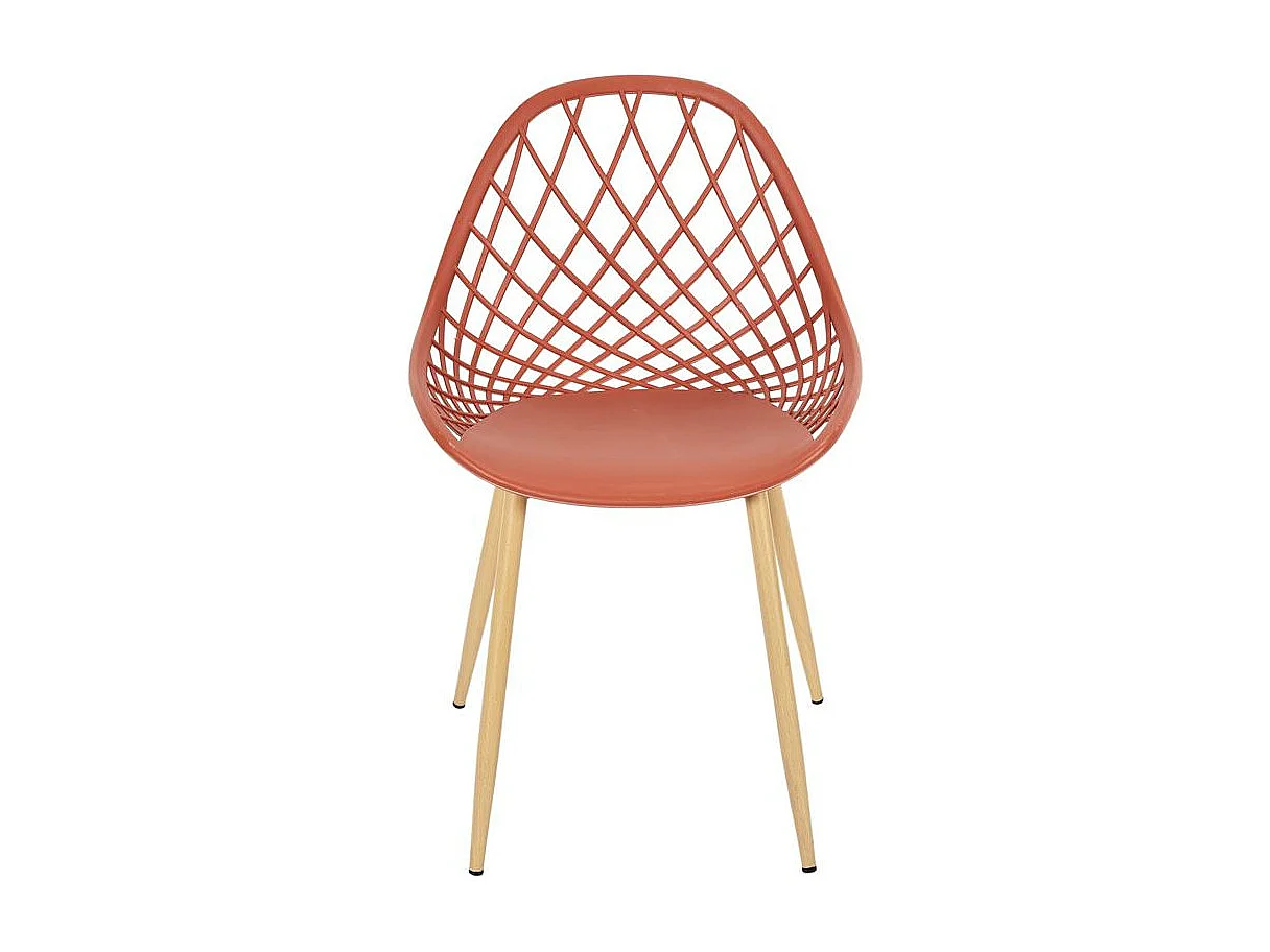 Chaise Exterieur Malaga Terracotta - Lot De 4 Orange