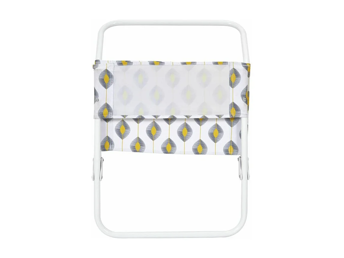 Chaise Pliante "Zeste" 52cm Blanc & Jaune