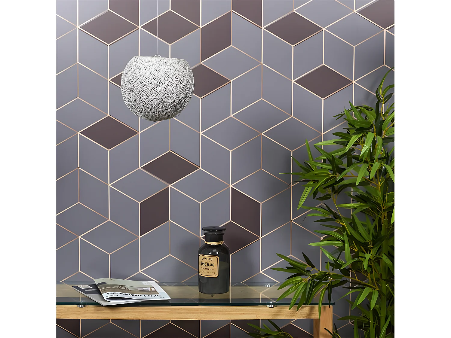 Abat-Jour Intérieur "Suspension" 20cm Gris