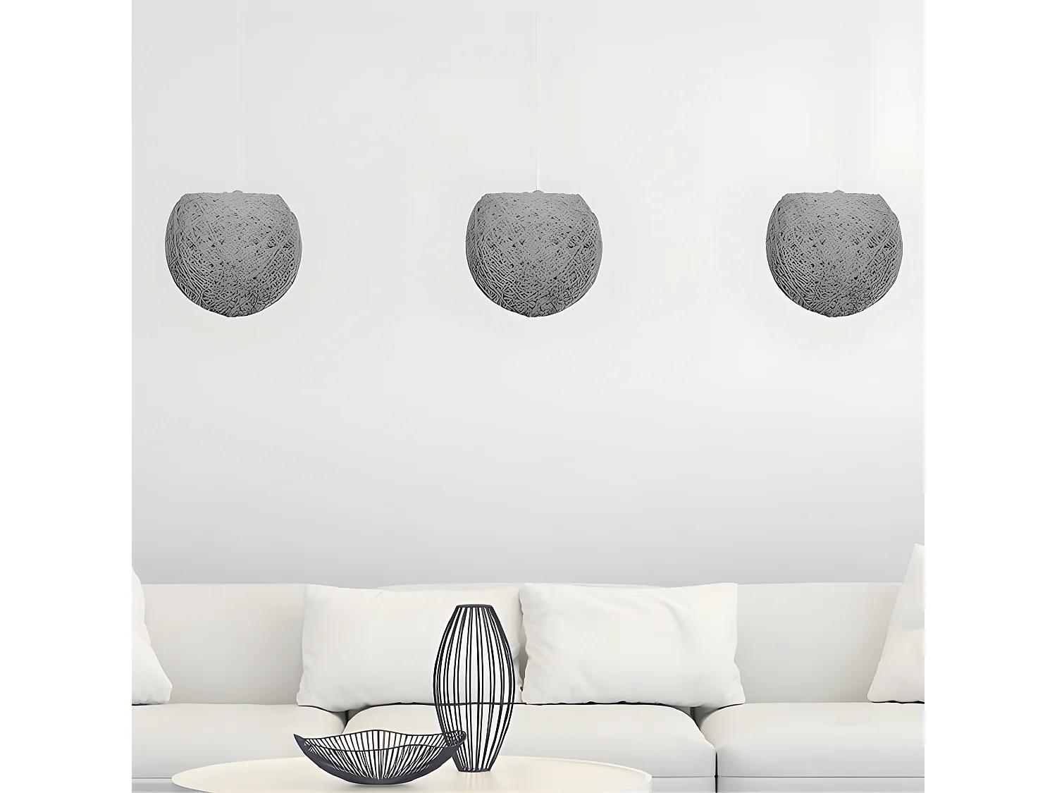 Abat-Jour Intérieur "Suspension" 20cm Gris