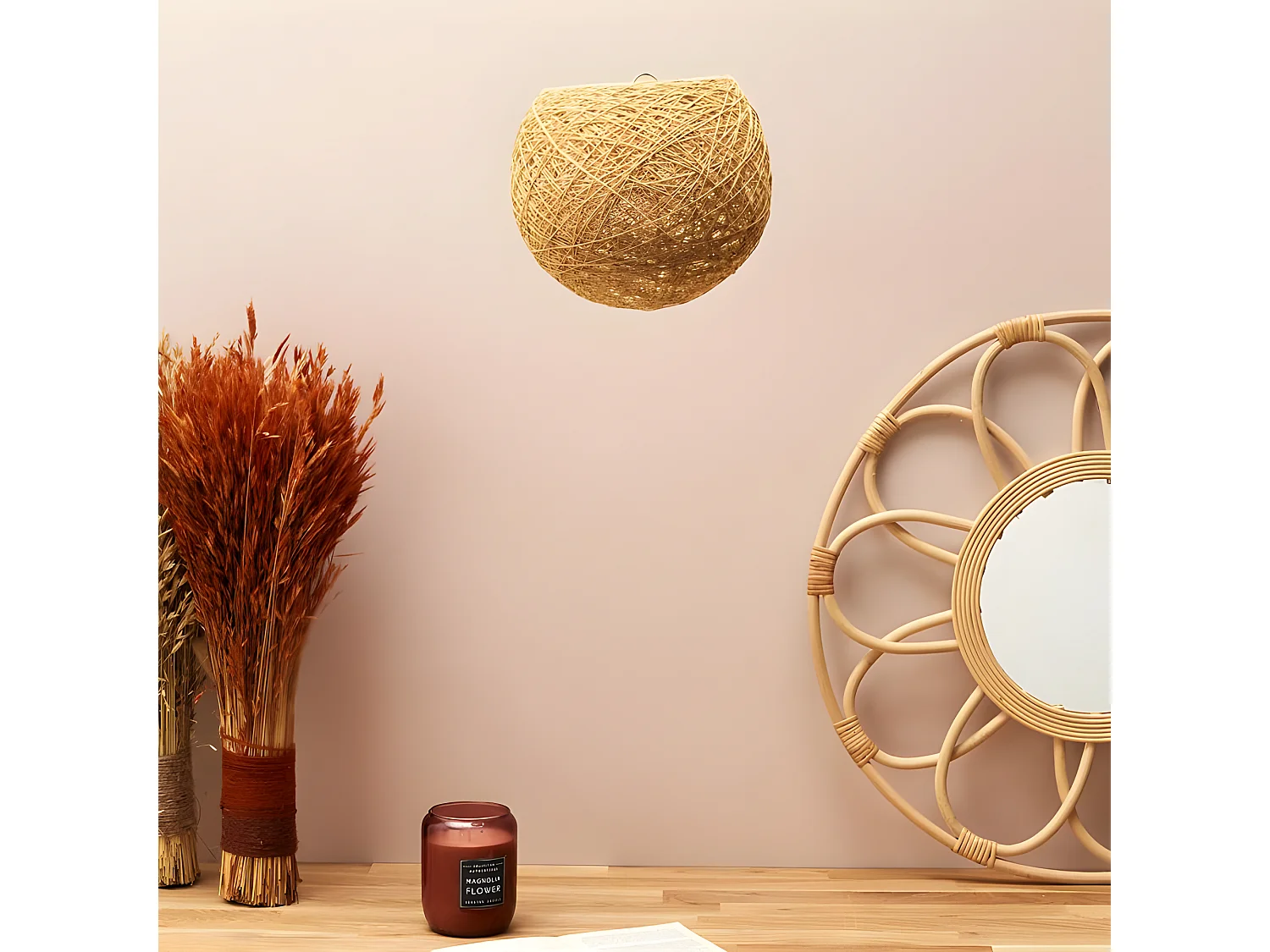 Abat-Jour Intérieur "Suspension" 20cm Naturel