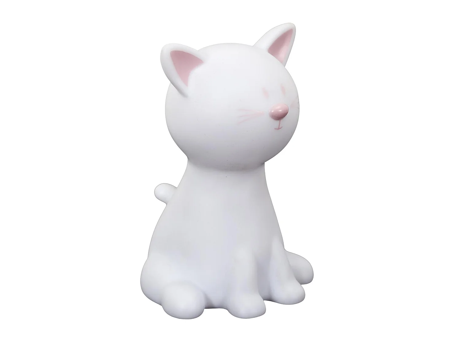 Lampe Veilleuse Enfant Led "Chat" 19cm Blanc