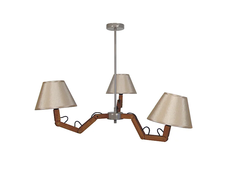 Lustre TOSEL GERI tecido braço creme D80 x  H80  cm