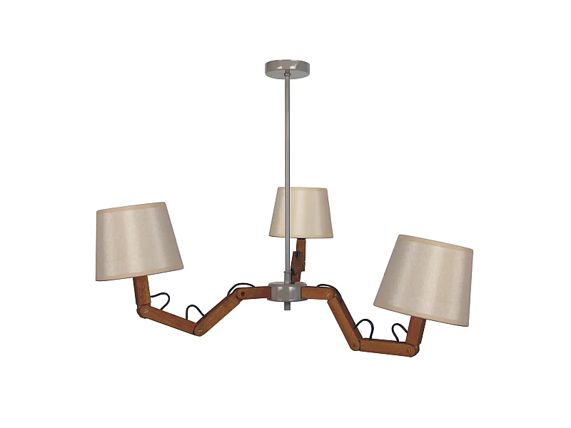 Lustre TOSEL GERI tecido braço tambor D80 x  H80  cm