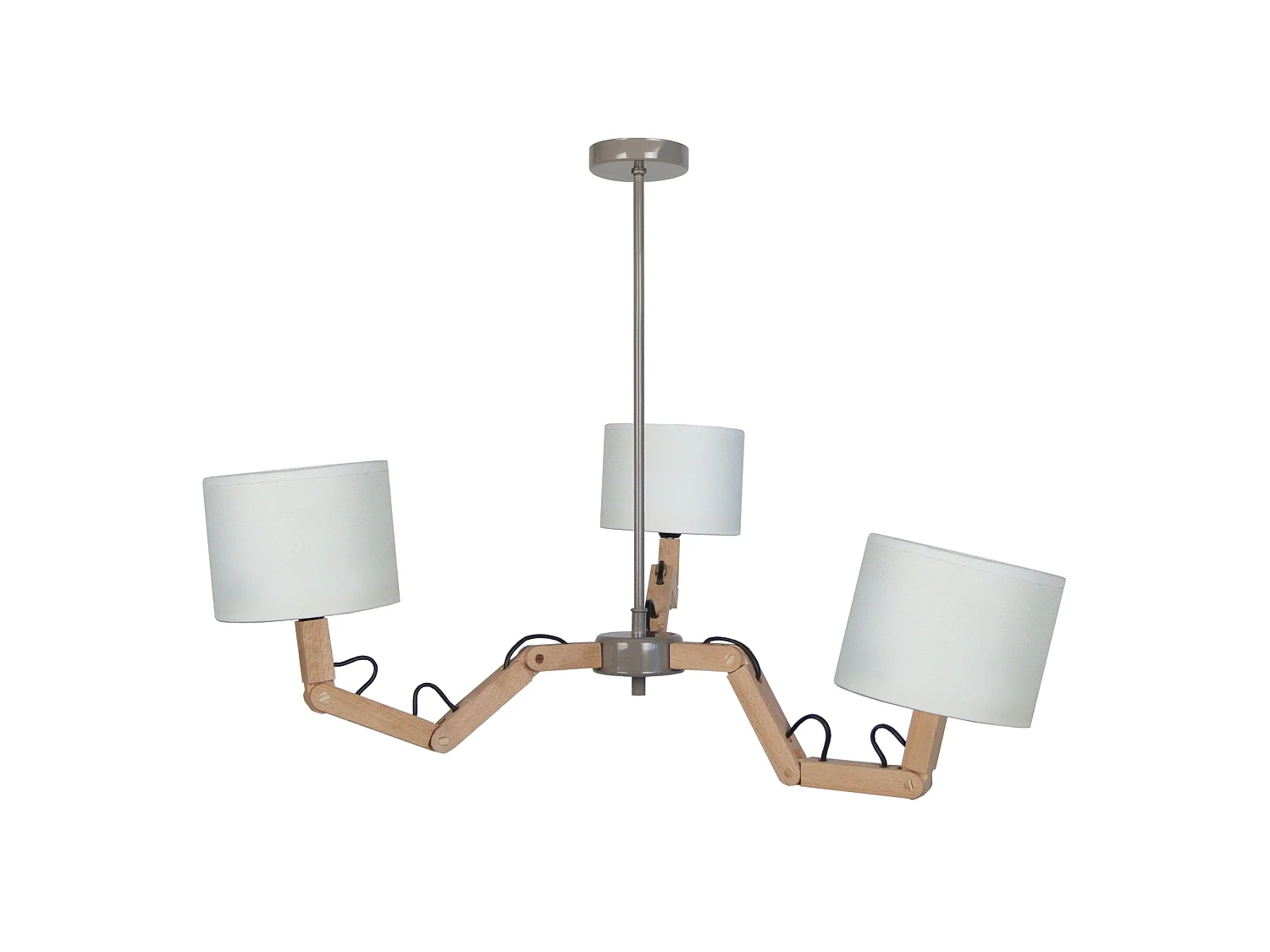 Lustre TOSEL GERI tecido braço marfim D80 x  H80  cm