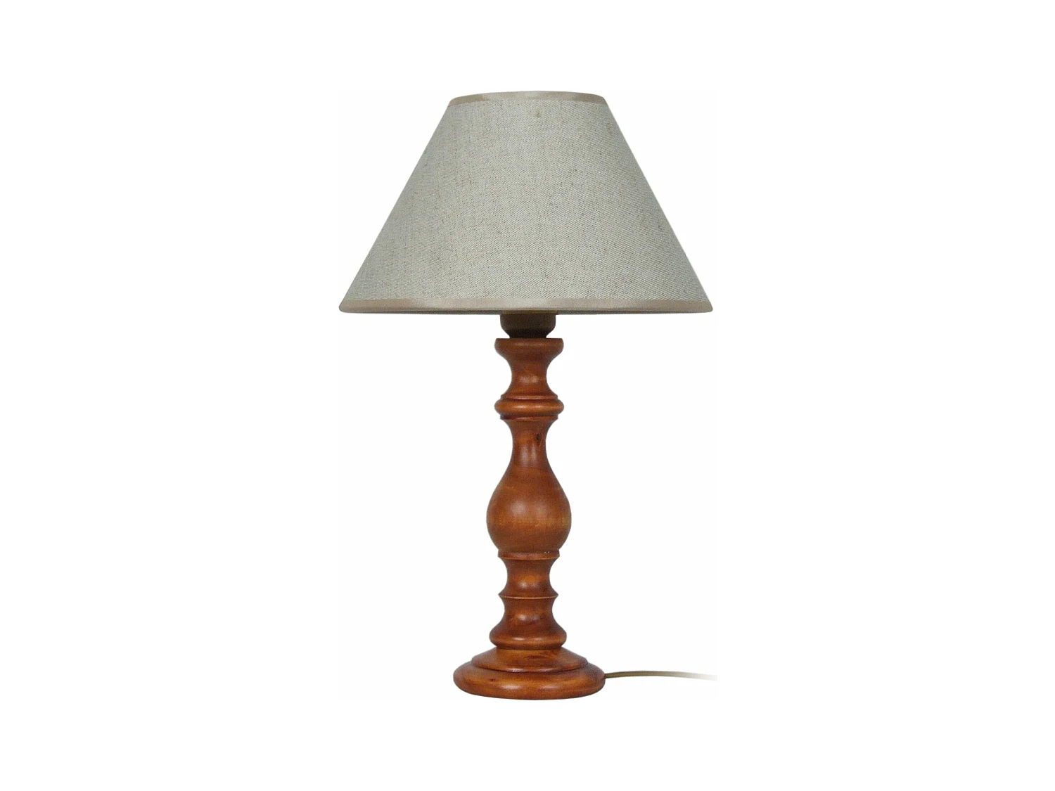 Lampe de Chevet TOSEL ,bois,foncé ,H40xD 25xP25cm