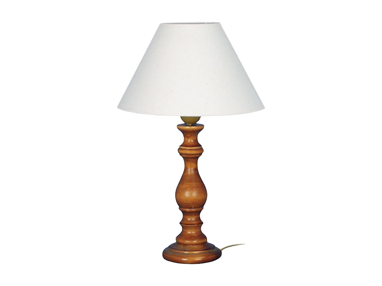 Lámpara de noche TOSEL ,madera,nogal, A 40x D25xP25cm