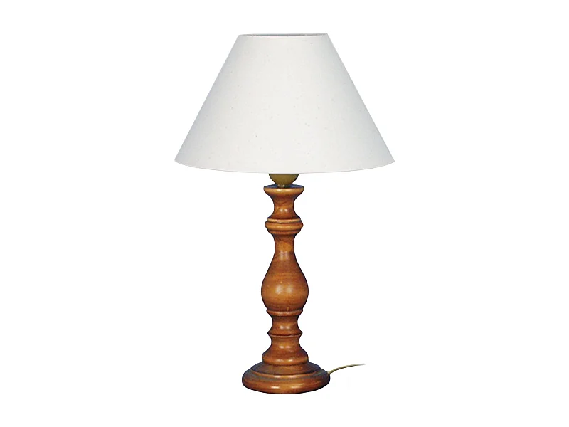 Lampe de Chevet TOSEL ,bois,foncé , H 40x D25xP25cm