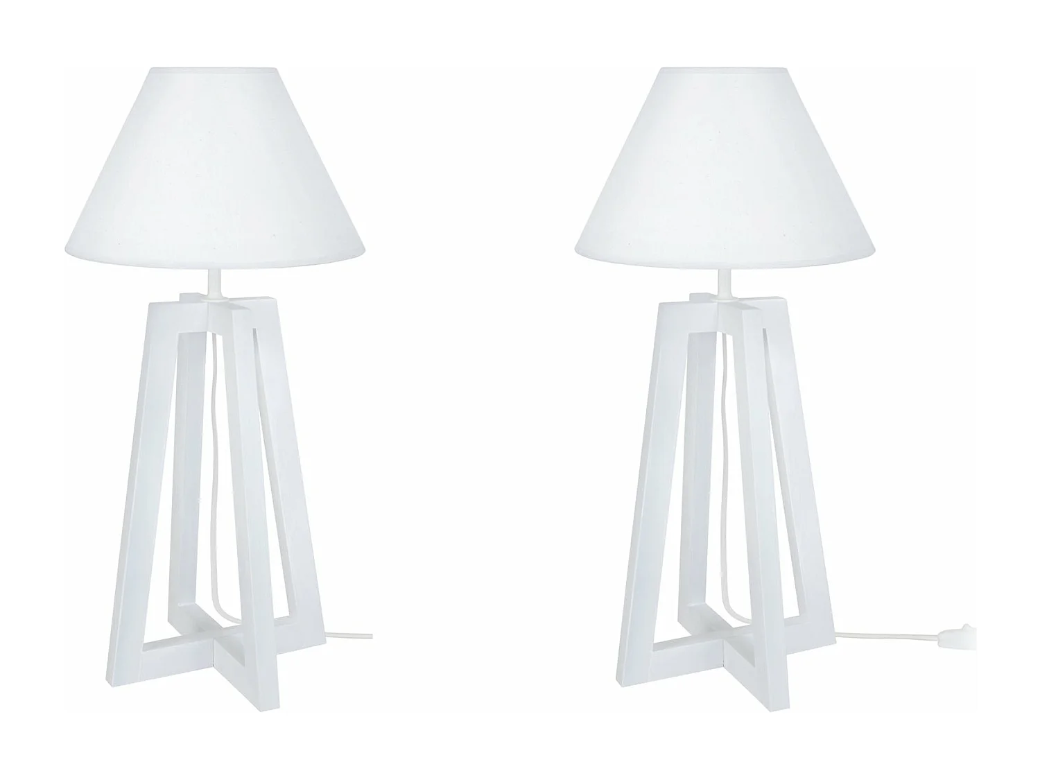 Abajur TOSEL LINKOPING LT2 tecido coluna taupe D22 x  H48  cm