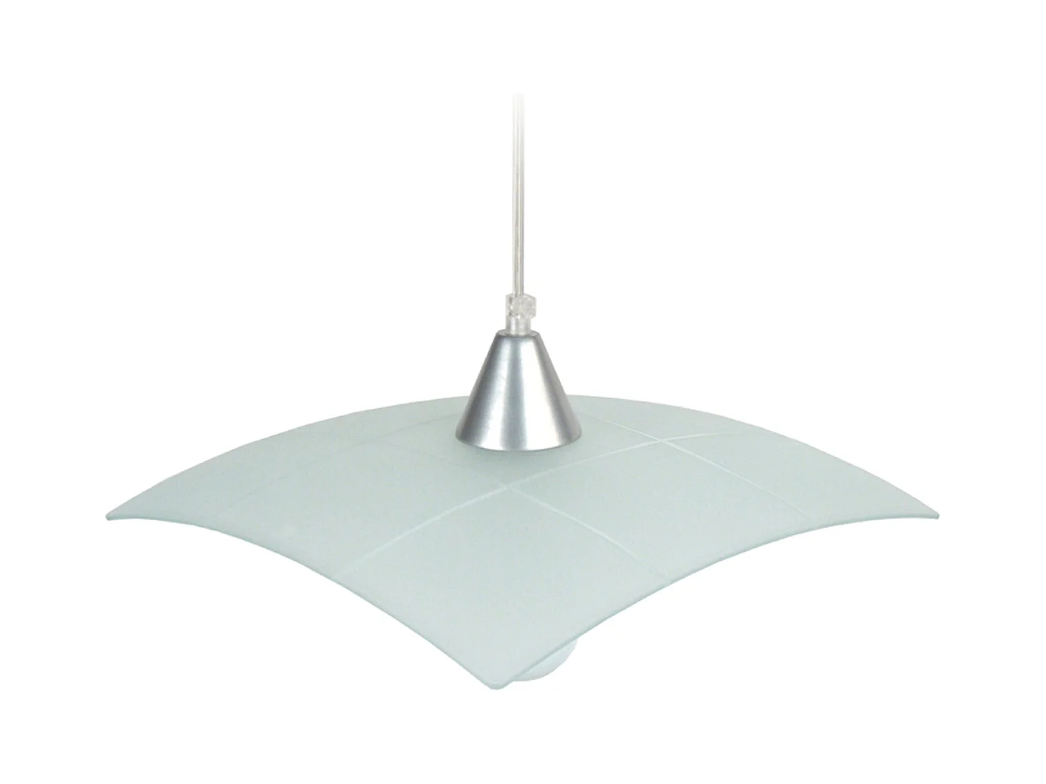 Suspension TOSEL ,verre,Gris ,H60xD30xP30cm