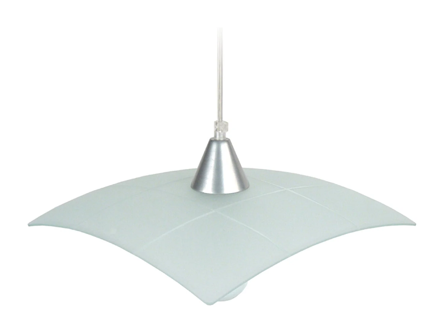 Suspensión  TOSEL ,vidrio,Gris ,A60xD30xP30cm