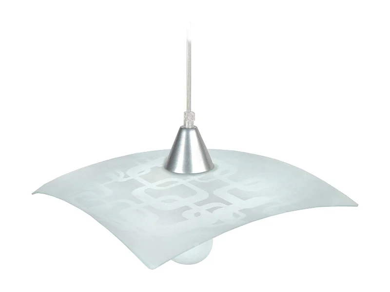 Suspensión  TOSEL ,vidrio,Negro ,A60xD 30x P 30cm