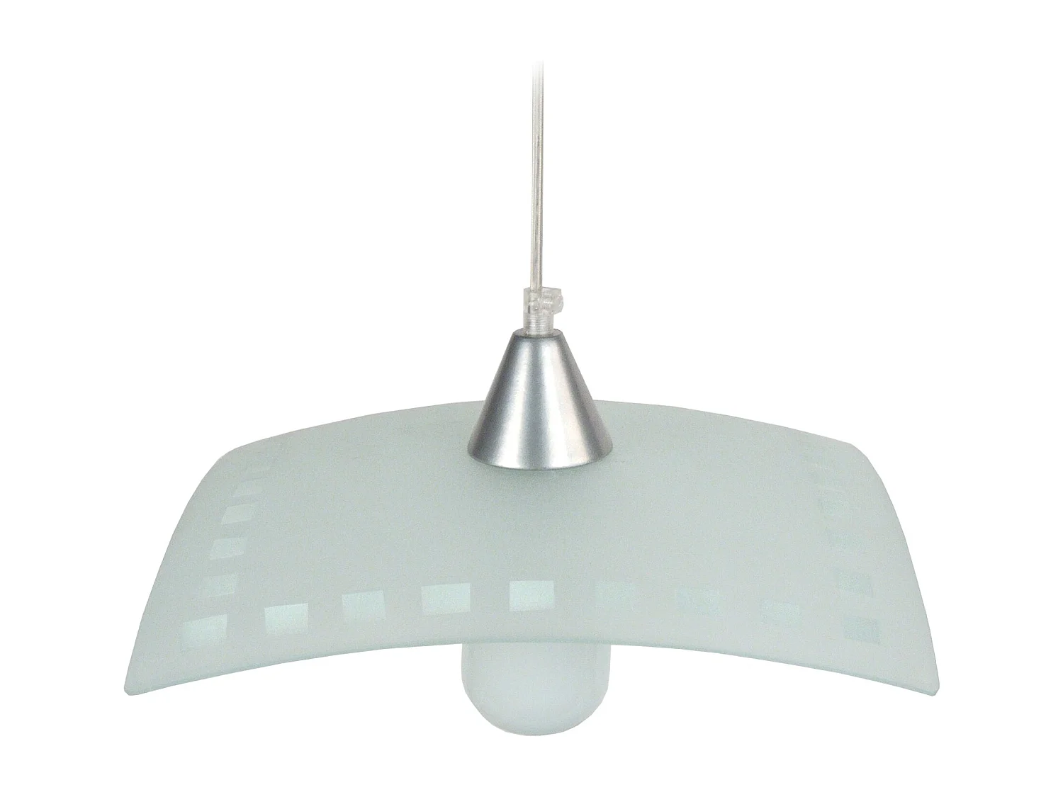 Suspensión  TOSEL ,vidrio,Gris ,A60xD 30xP30cm