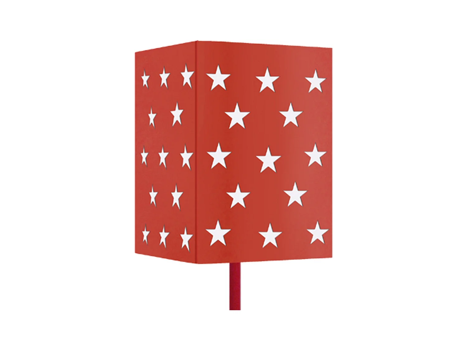 Lámpara de Pie TOSEL ,metal,Rojo,A162xD 18x P 18cm