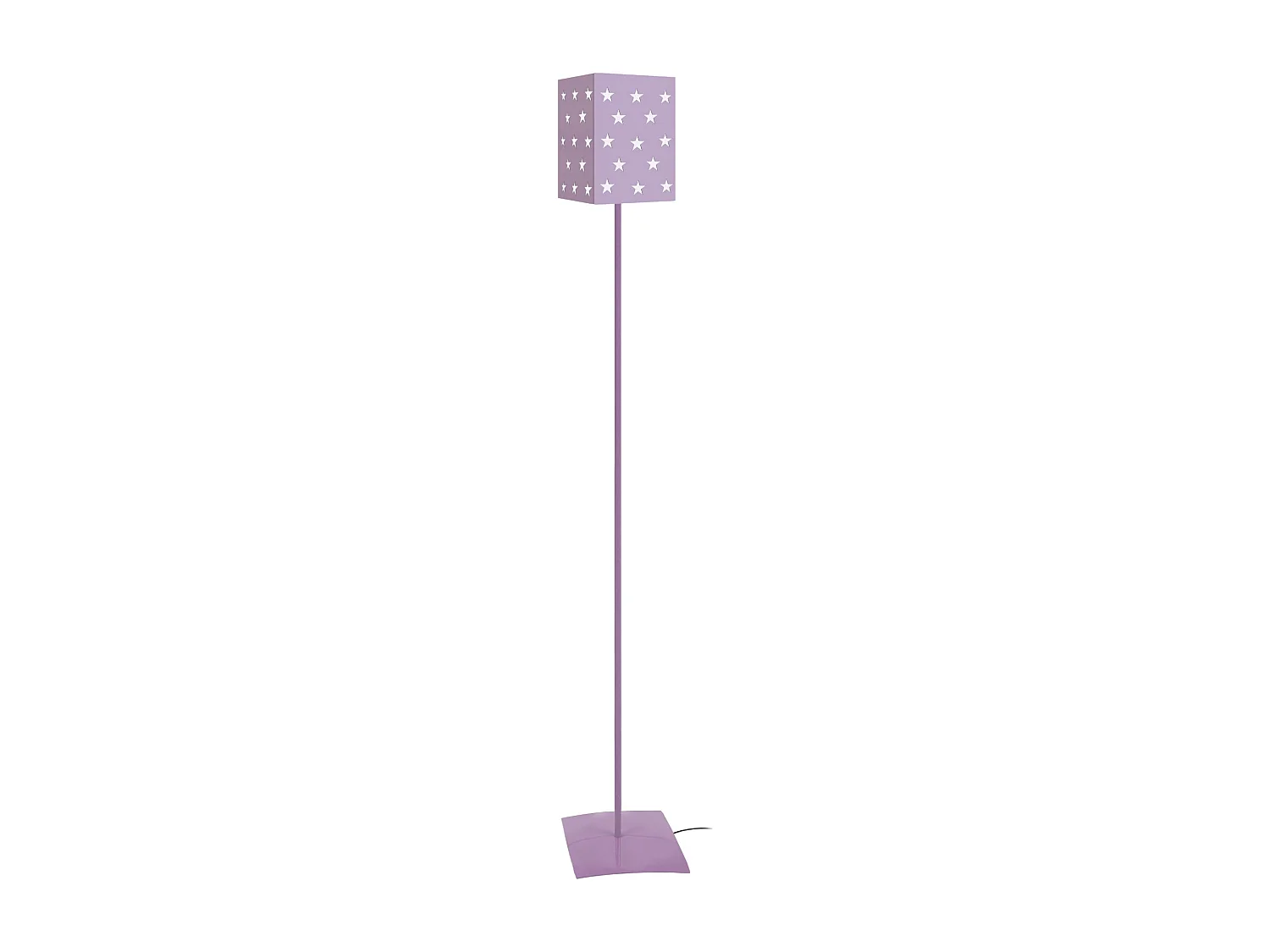 Lampadaire enfant métal  mauve 162 cm.