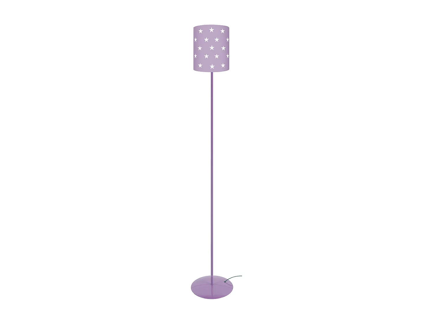 Lampadaire enfant métal  mauve, 162 cm.