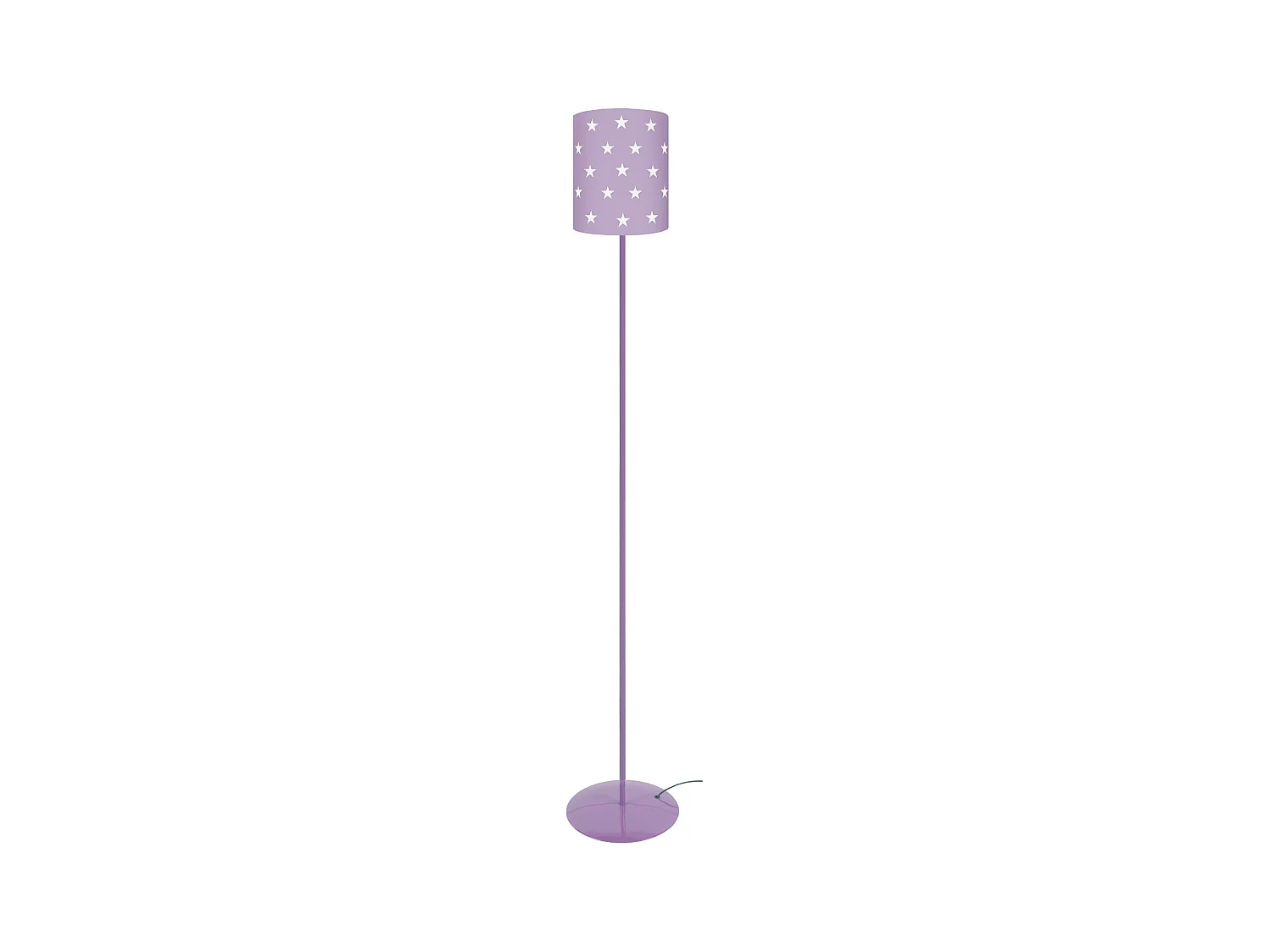 Lampadaire enfant métal  mauve, 162 cm.