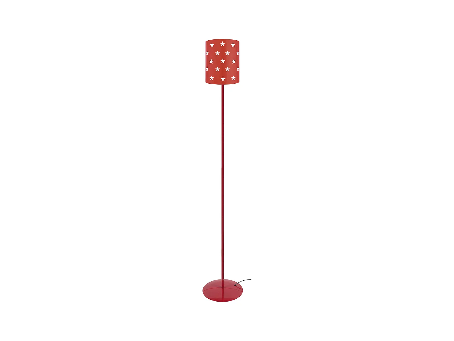 Lampadaire d'Enfant  TOSEL ,métal,Orange , H 162xD20x P 20cm