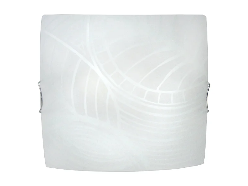 Plafonnier TOSEL ,verre,Gris , H10xD30xP 30cm