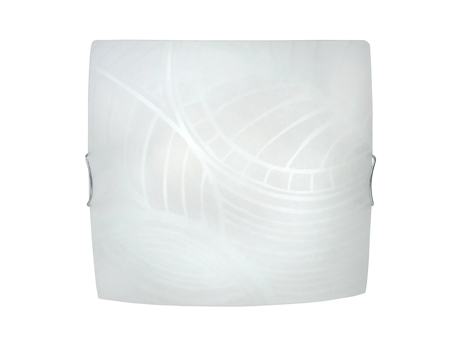 Plafonnier TOSEL ,verre,Gris , H10xD30xP 30cm