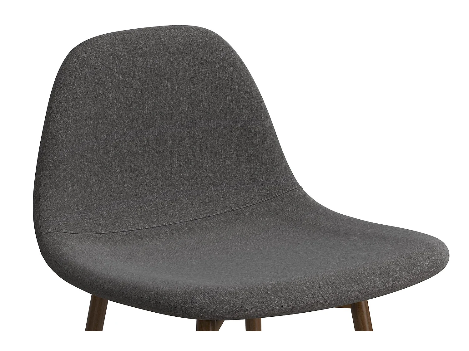 Barhocker aus Leinen, dunkelgrau