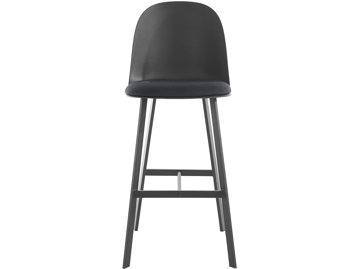 Asta | Lot de 2 tabourets de bar en PU et plastique avec pieds en métal